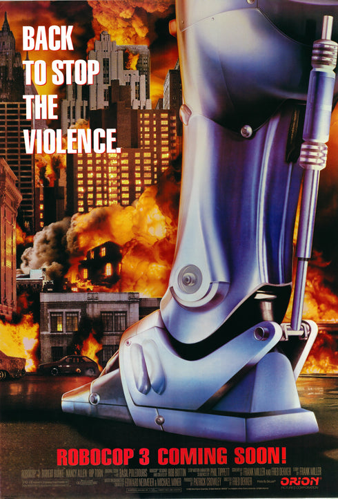 robocop 2 1990 advance one sheet poster rolled